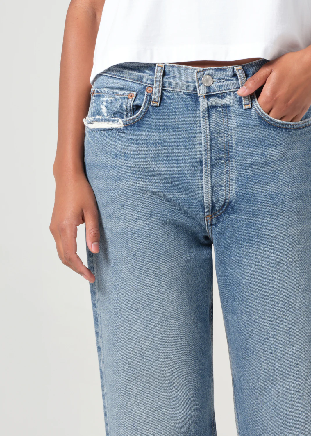 90's Crop Mid Rise Straight in Hooked - Image 5