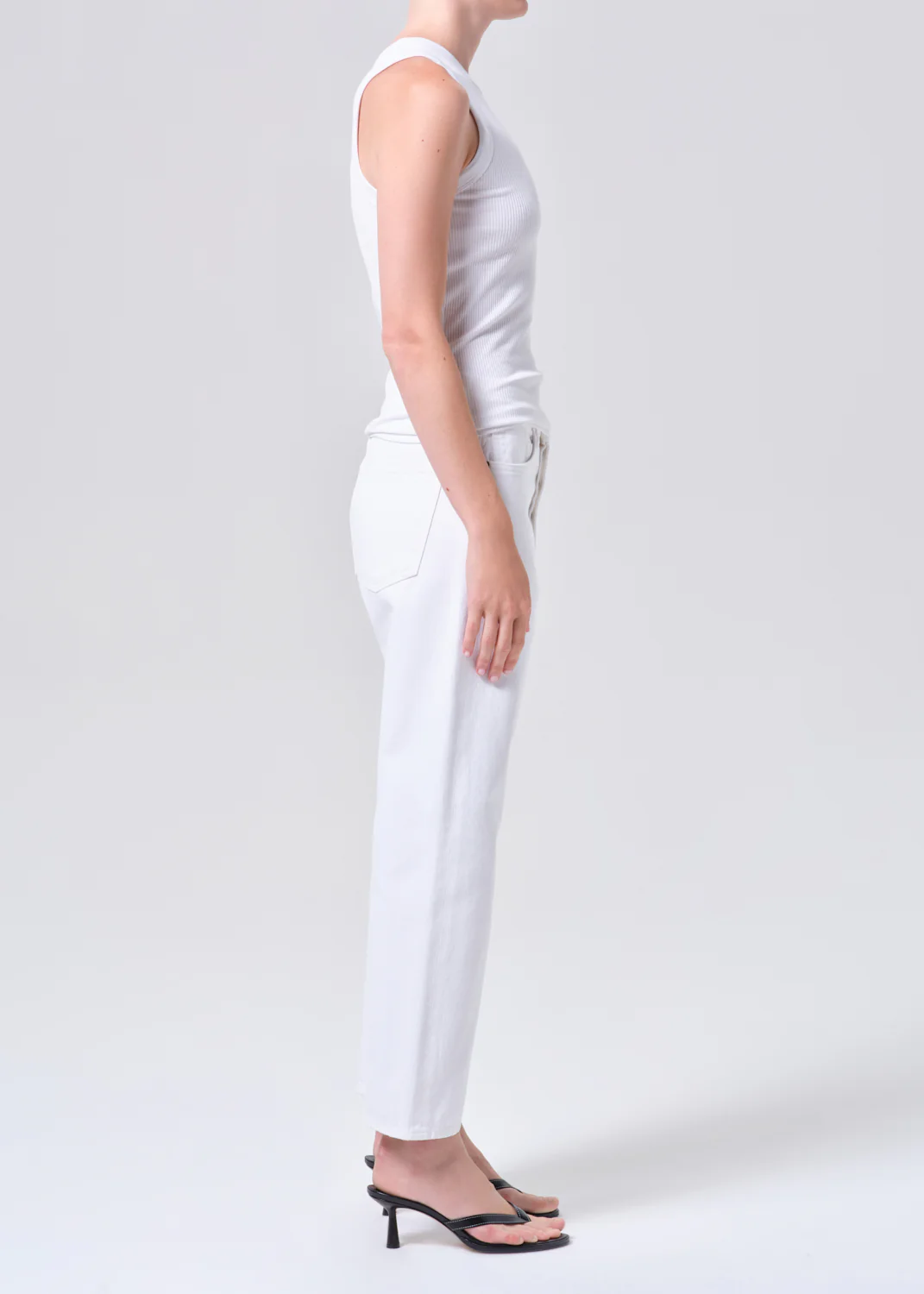 90's Crop Mid Rise Straight in Marshmallow - Image 3