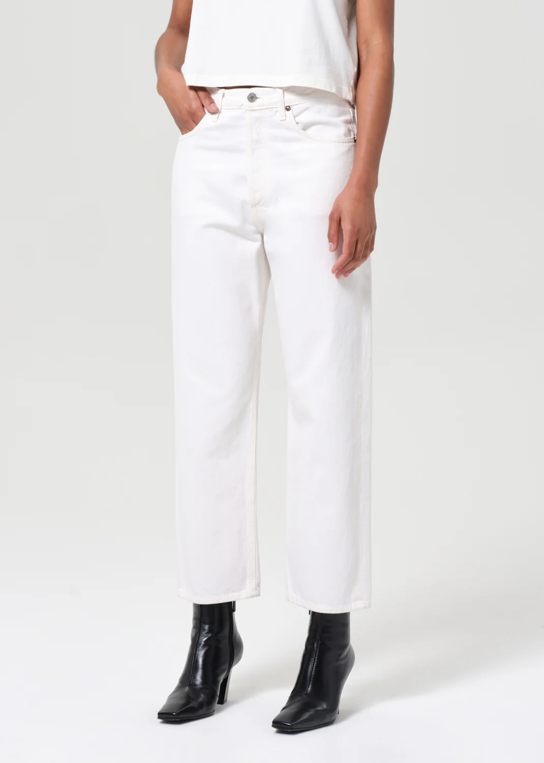 90's Crop Mid Rise Straight in Fortune Cookie - Image 4