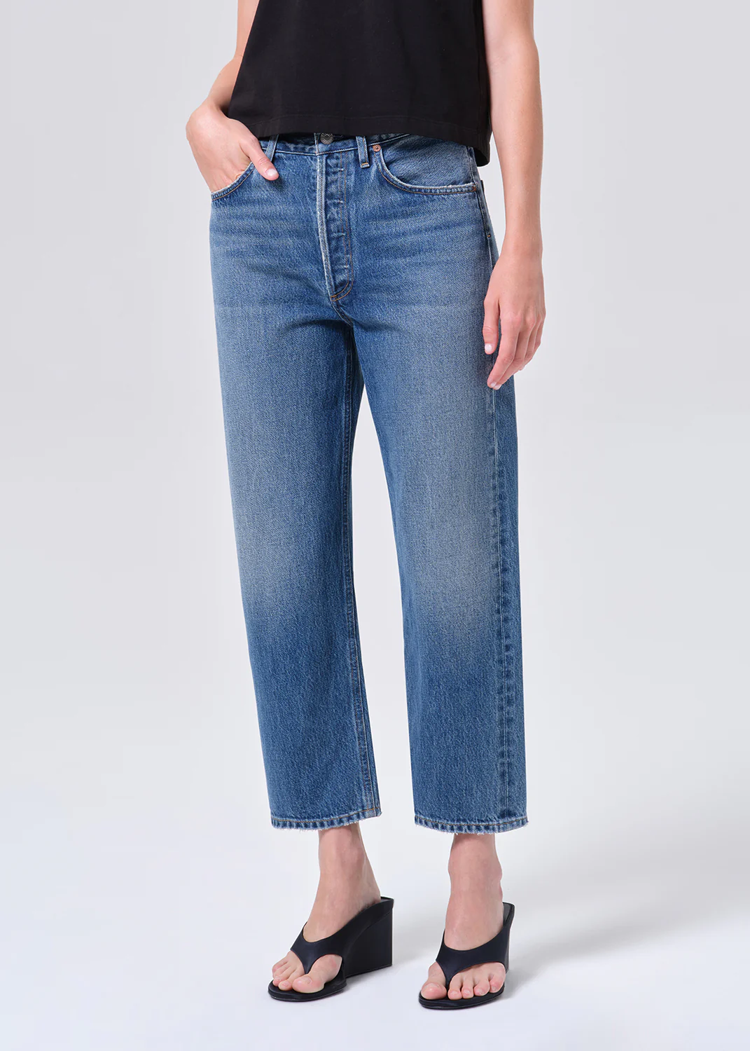 90's Crop Mid Rise Straight Petite in Bounty - Image 4