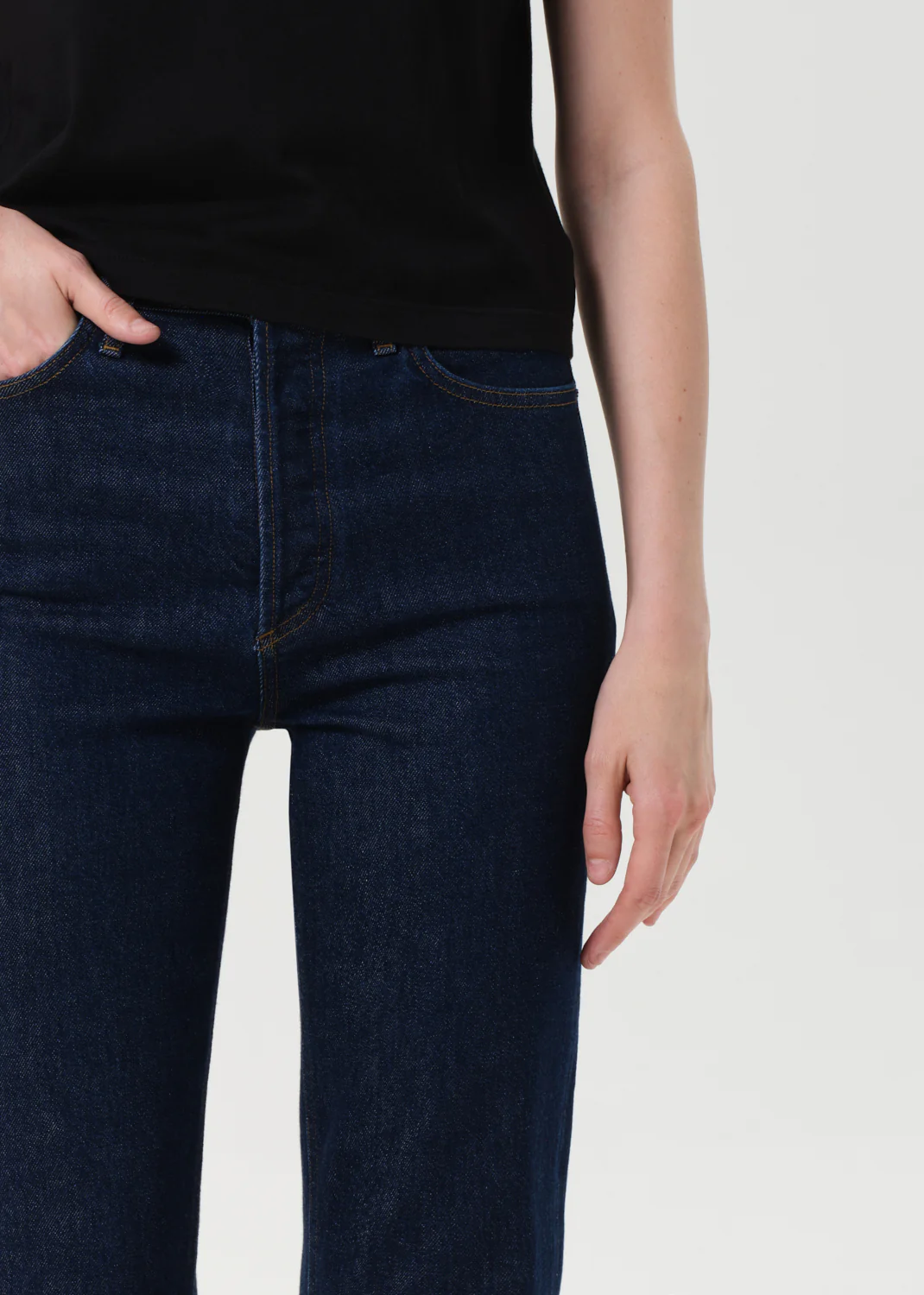 90's Pinch Waist High Rise Straight Long (Comfort Stretch) in Reissue - Image 5