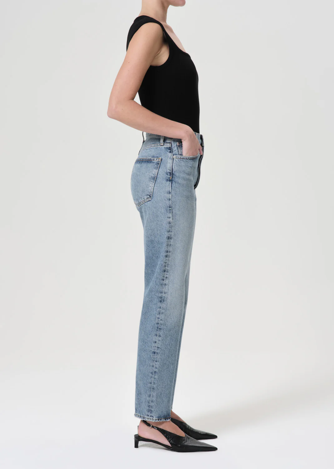 90's Pinch Waist High Rise Straight in Navigate - Image 3