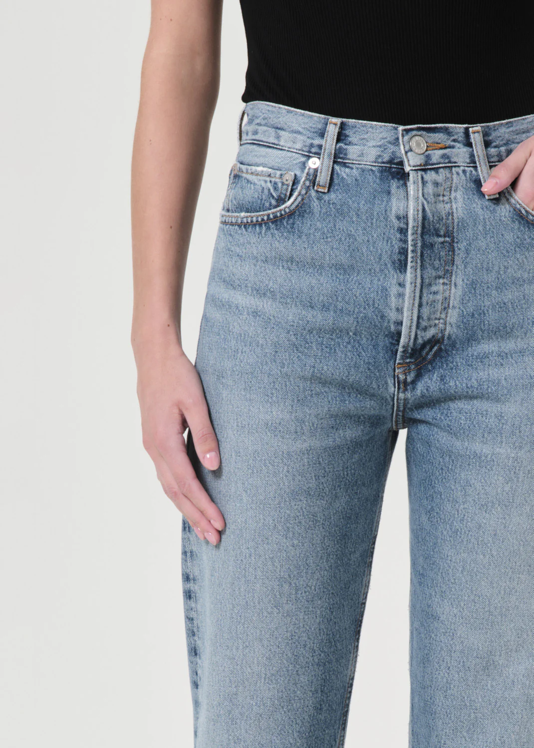 90's Pinch Waist High Rise Straight in Navigate - Image 5