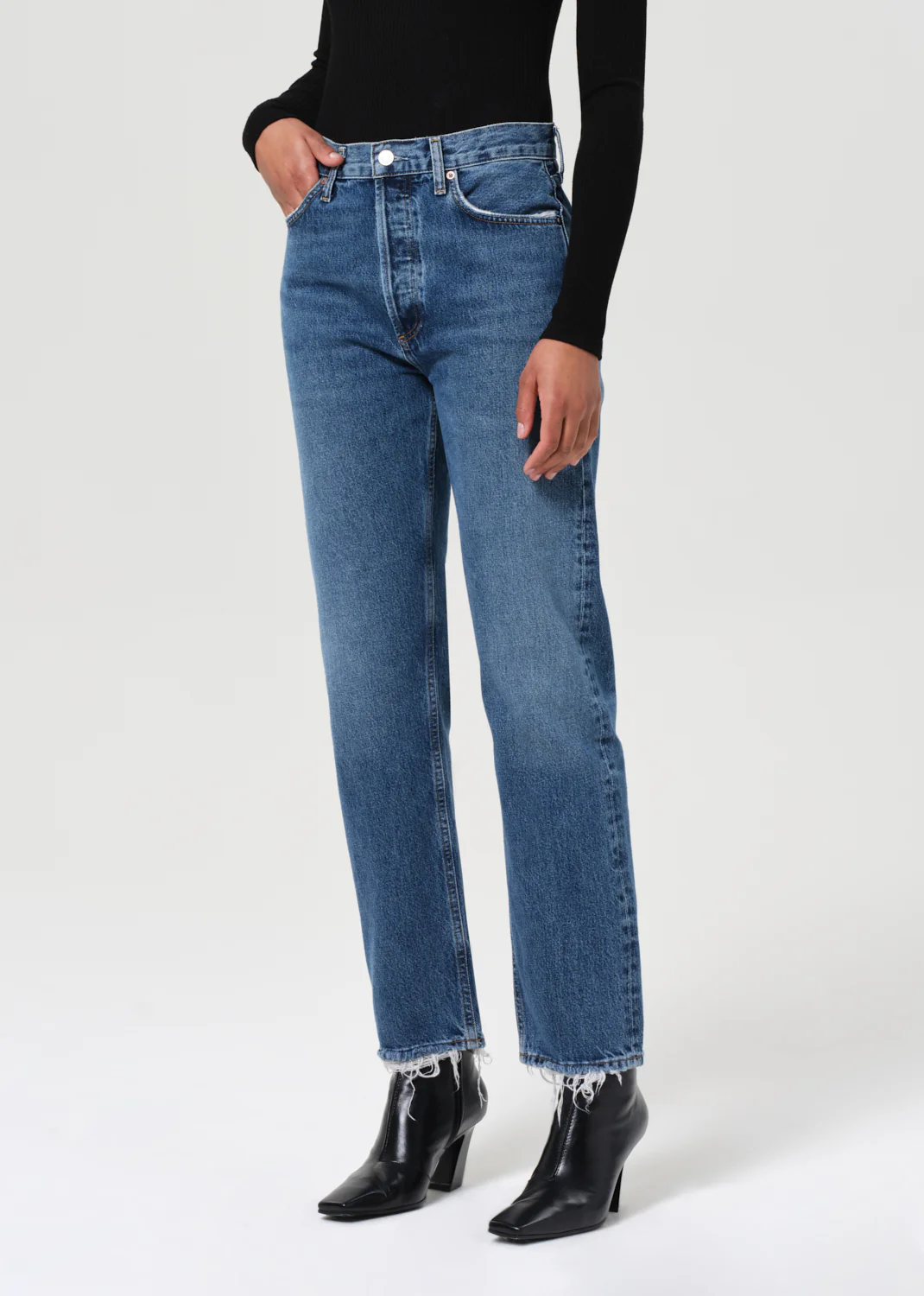 90's Pinch Waist High Rise Straight in Range - Image 4