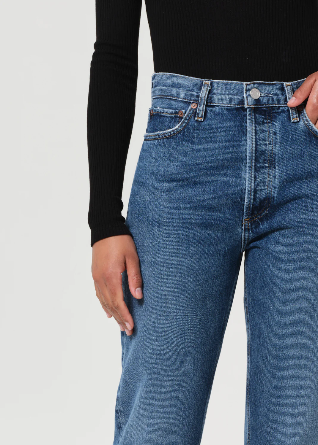 90's Pinch Waist High Rise Straight in Range - Image 5