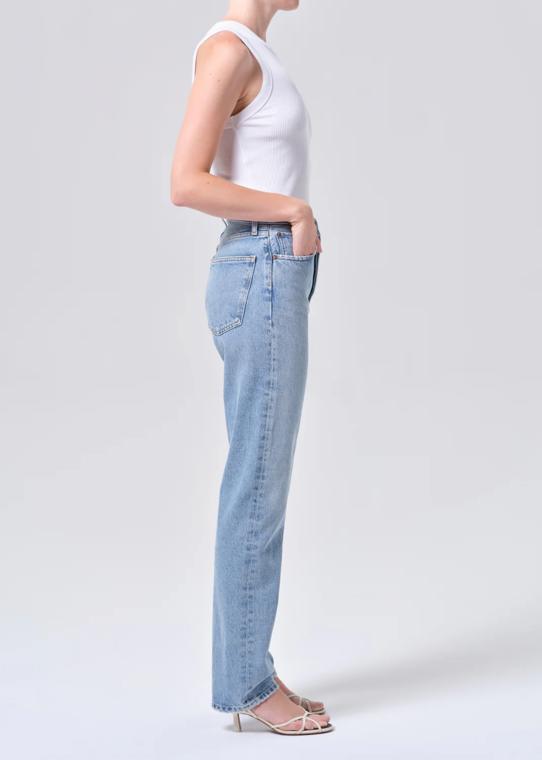 90's Pinch Waist High Rise Straight Long in Force - Image 3