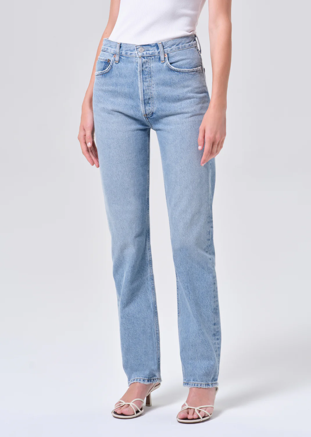 90's Pinch Waist High Rise Straight Long in Force - Image 4