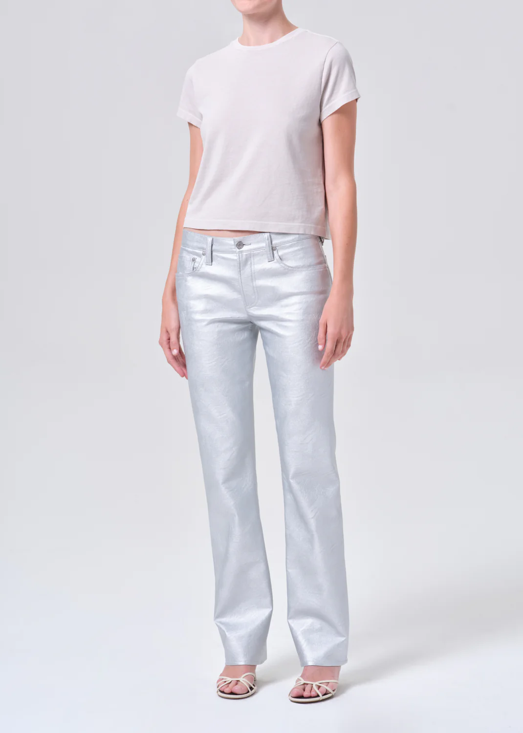 Adine Shrunken Tee in Bone - Image 4