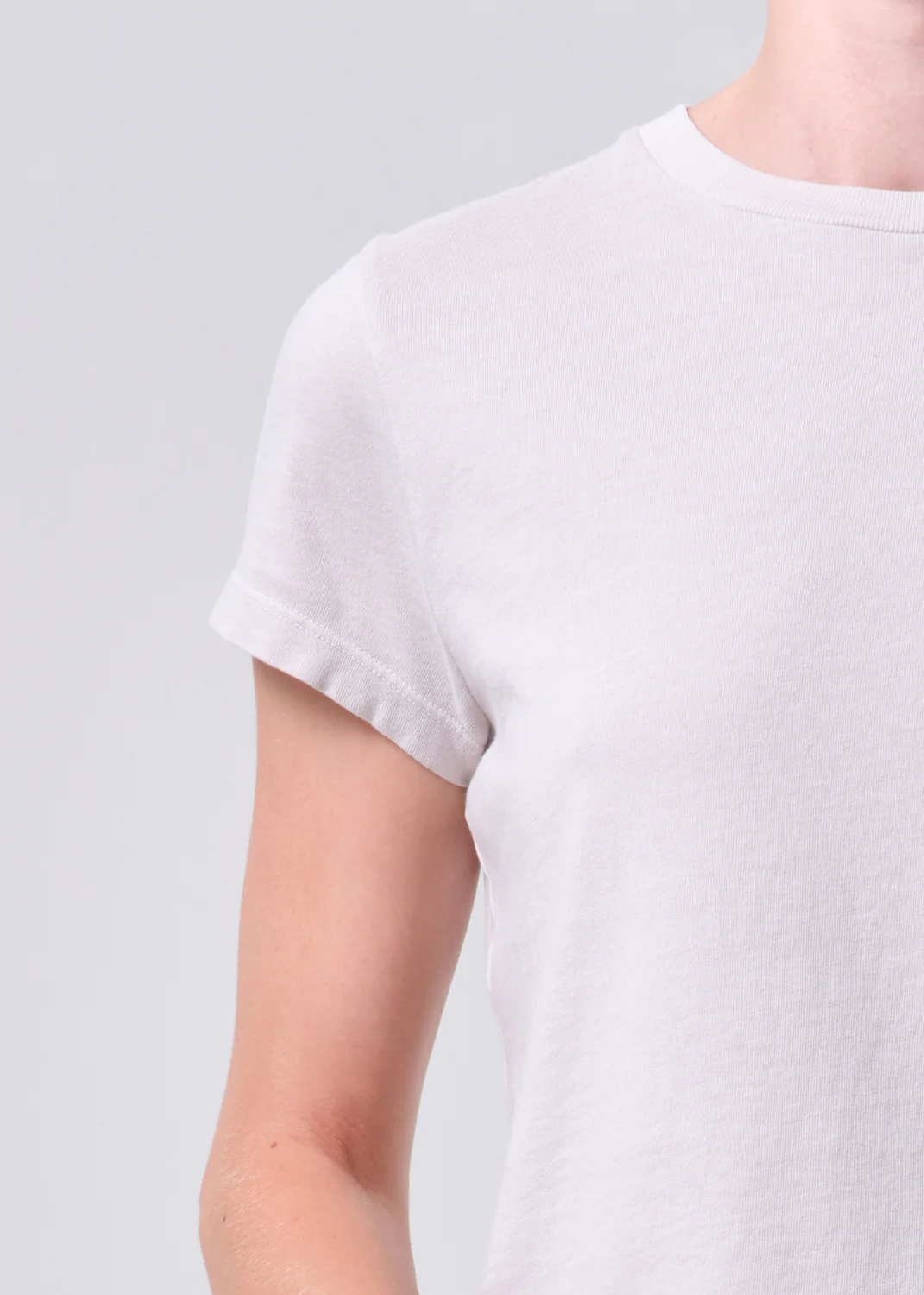 Adine Shrunken Tee in Bone - Image 5
