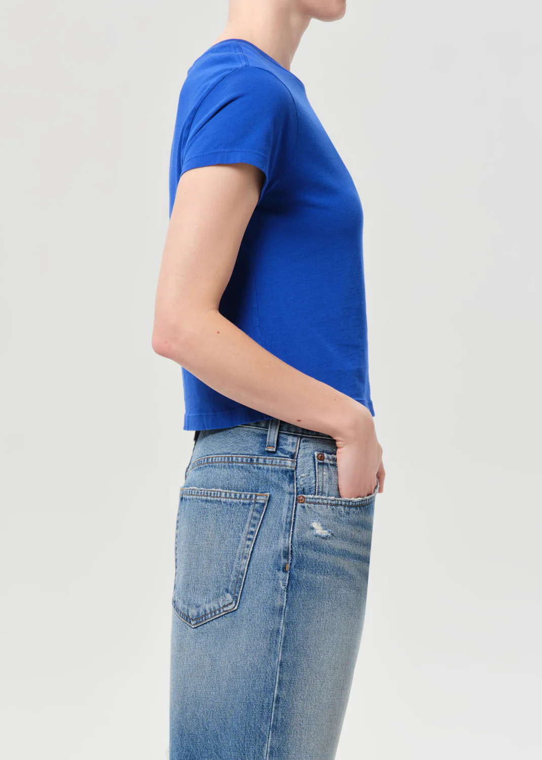 Adine Shrunken Tee in Cobalt - Image 3