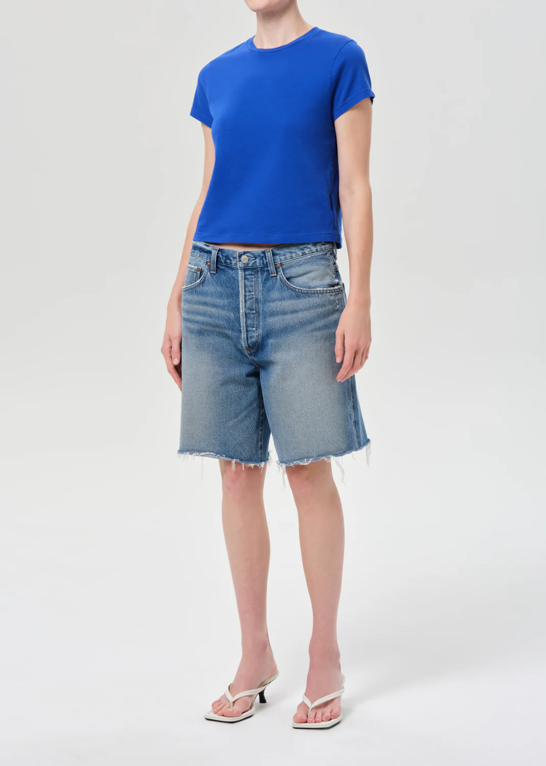 Adine Shrunken Tee in Cobalt - Image 4