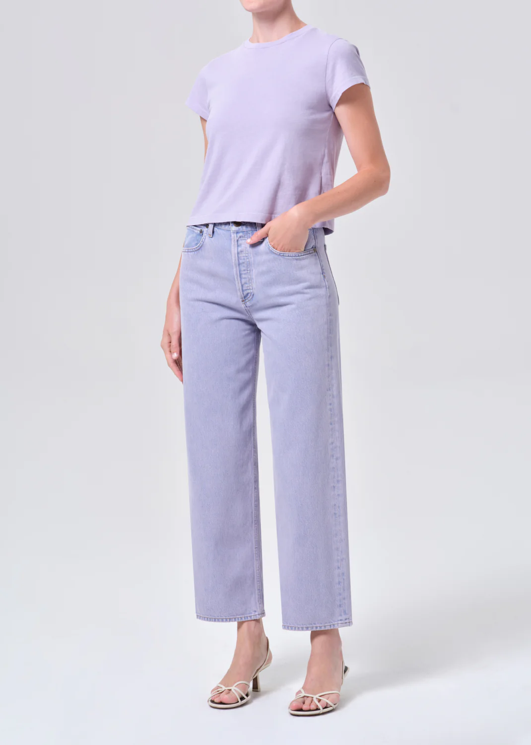Adine Shrunken Tee in Lilac - Image 4
