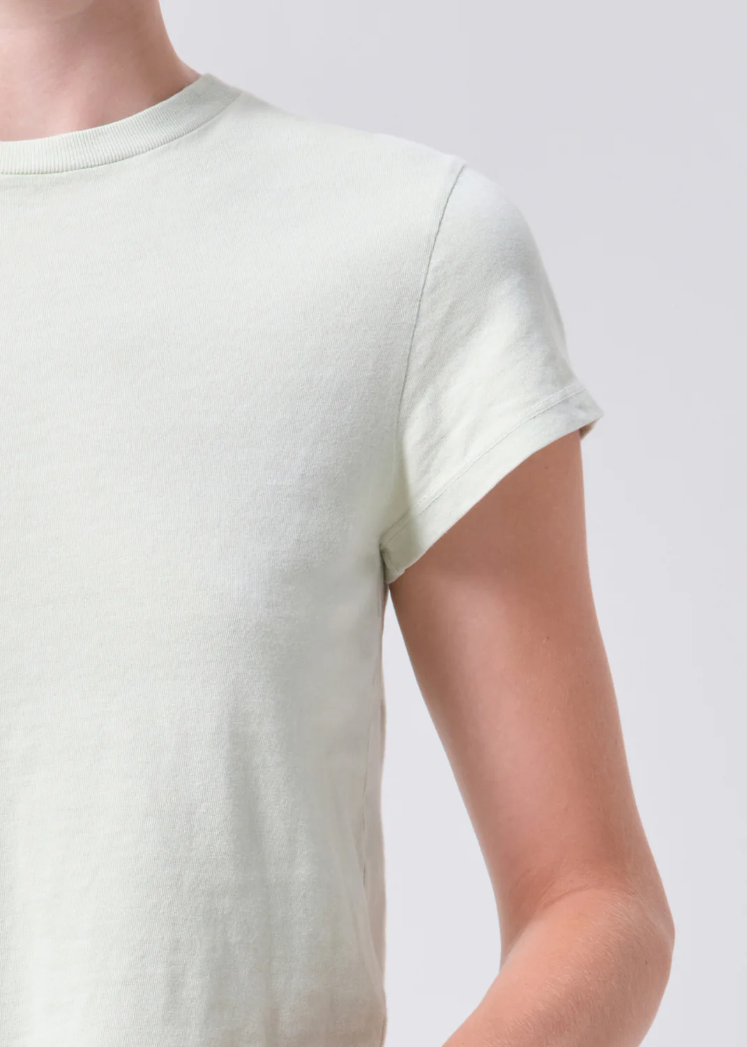 Adine Shrunken Tee in Mint Cream - Image 5