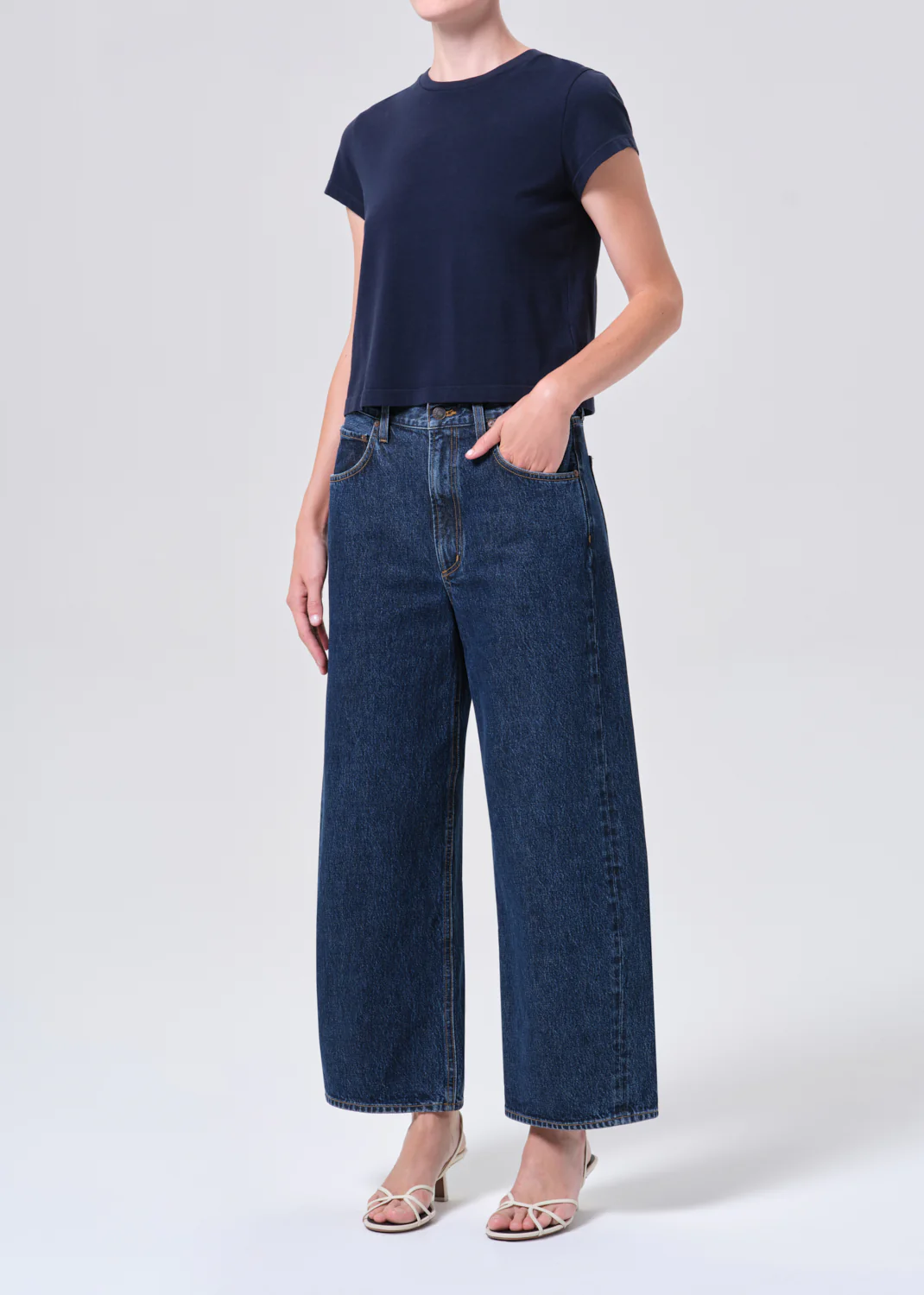 Adine Shrunken Tee in Storm - Image 4