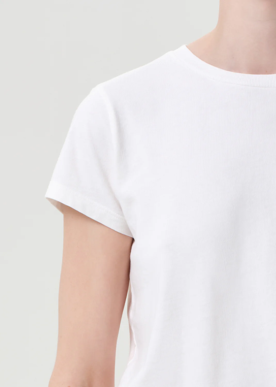 Adine Shrunken Tee in White Ash - Image 4