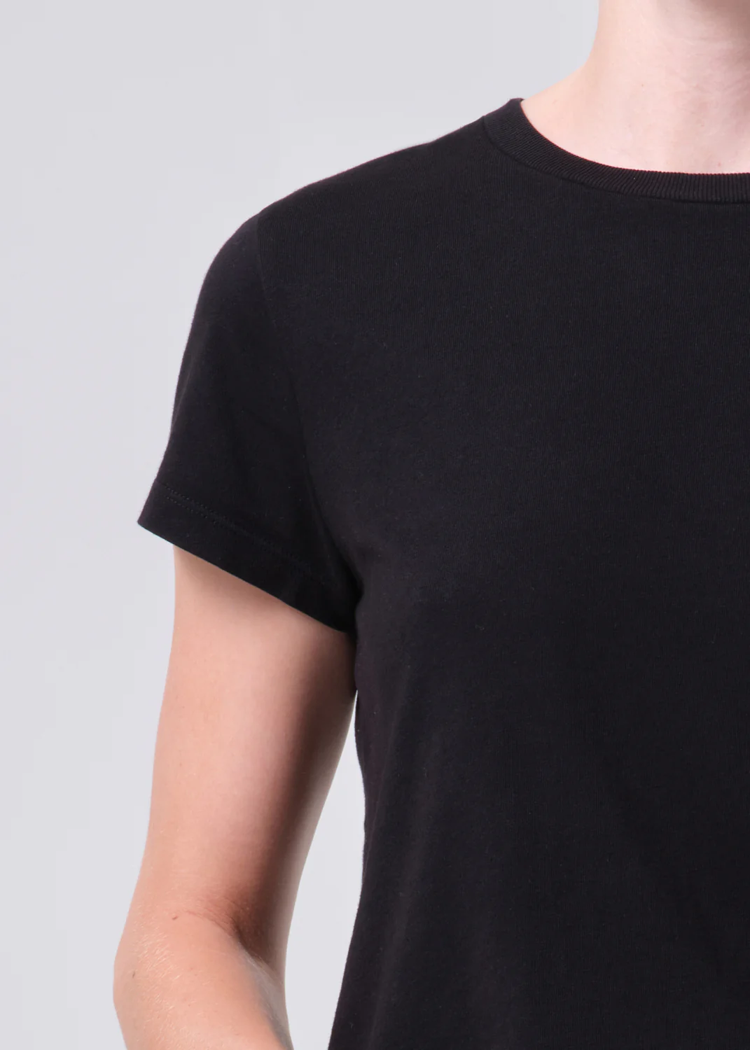 Adine Shrunken Tee in Black - Image 5