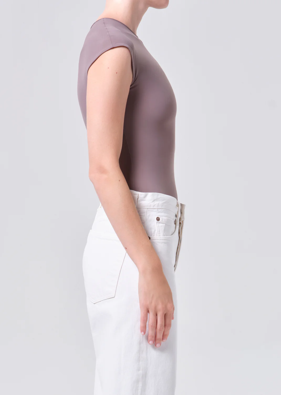 Agata Bodysuit in Taupe - Image 3