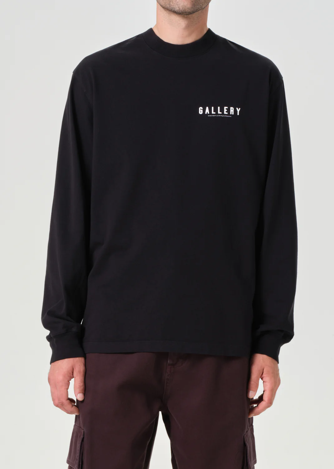 AGOLDE / RSVP Gallery L/S Tee in Black / White - Image 3