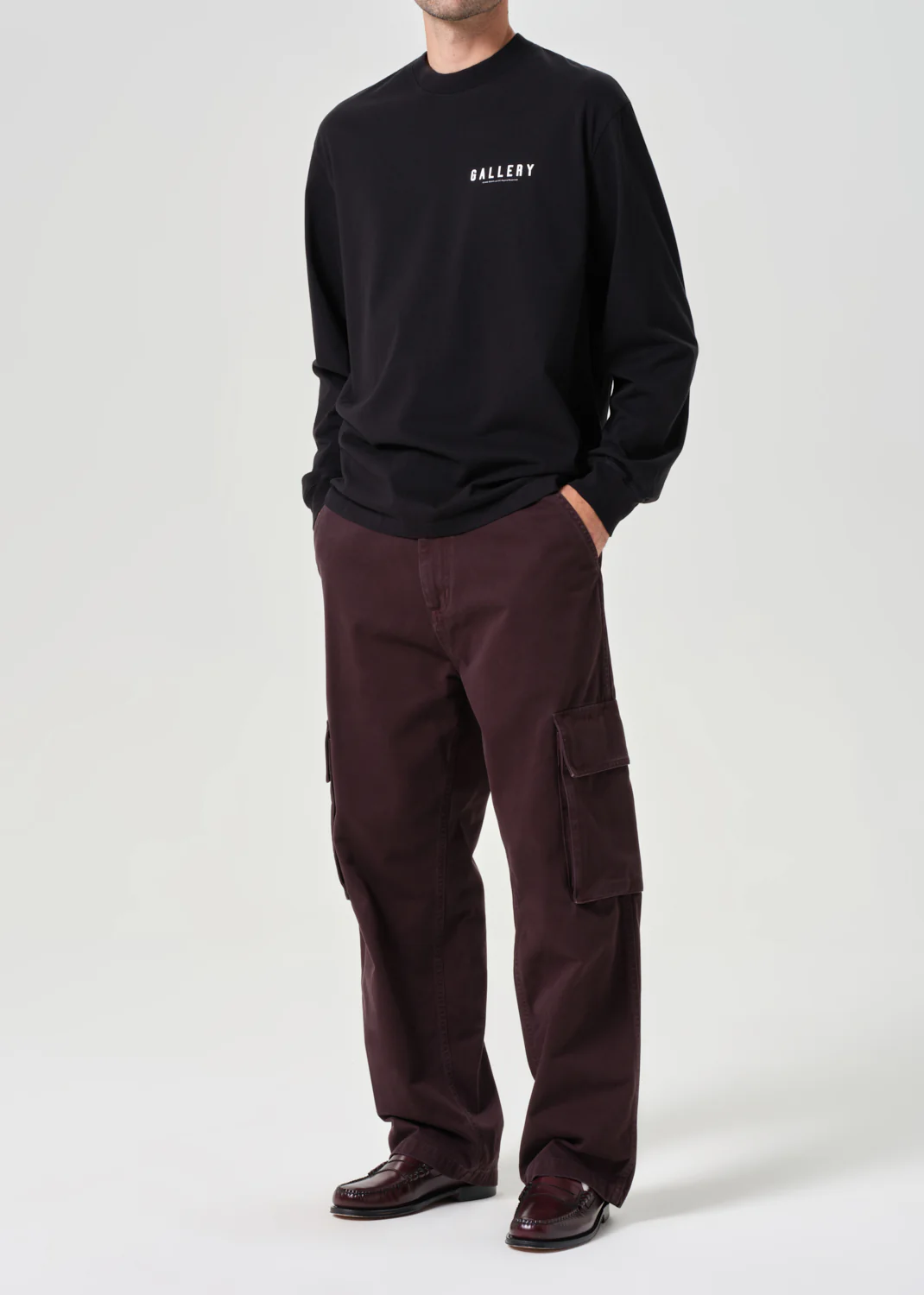 AGOLDE / RSVP Gallery L/S Tee in Black / White - Image 5