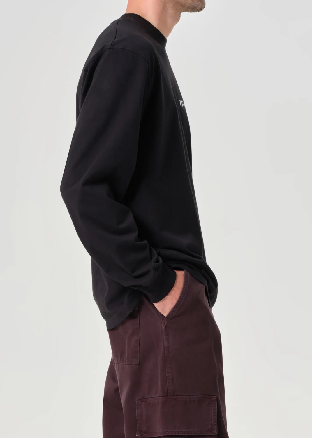 AGOLDE / RSVP Gallery L/S Tee in Black / White - Image 7