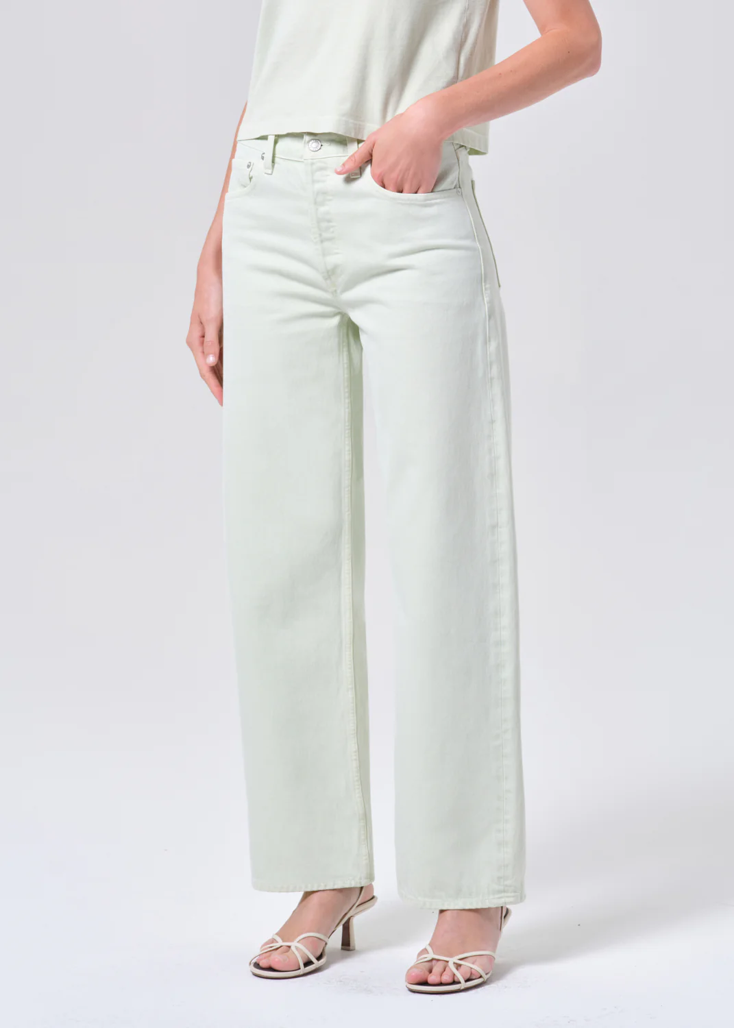 Arc Jean 32" in Mint Cream - Image 4