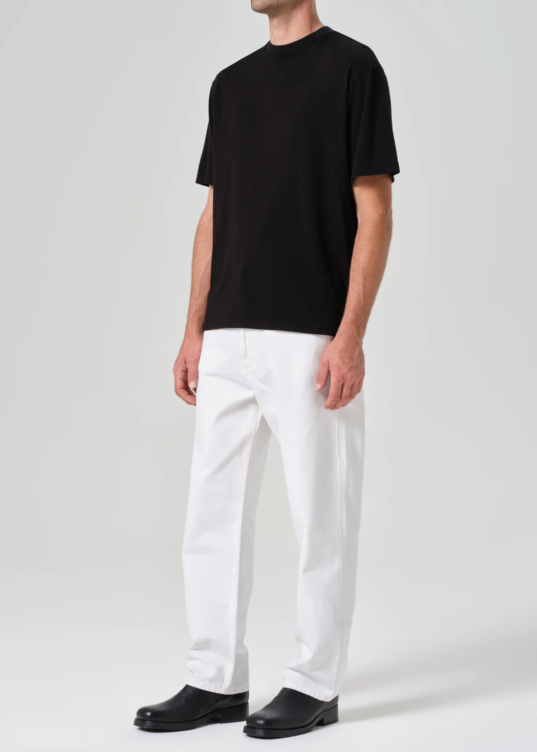Asha Mock Neck Tee in Black - Image 6