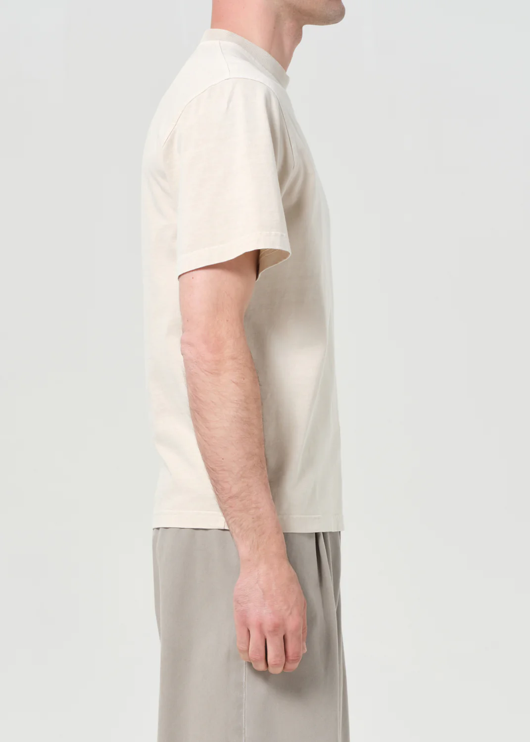 Asha Mock Neck Tee in Brown Rice - Image 5
