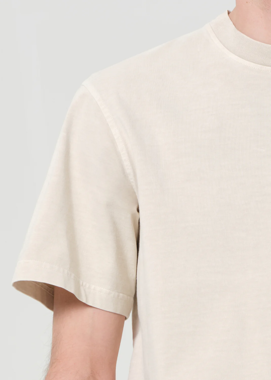 Asha Mock Neck Tee in Brown Rice - Image 7