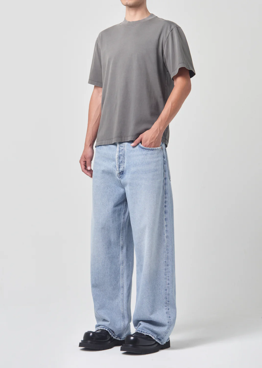 Asha Mock Neck Tee in Flint - Image 5