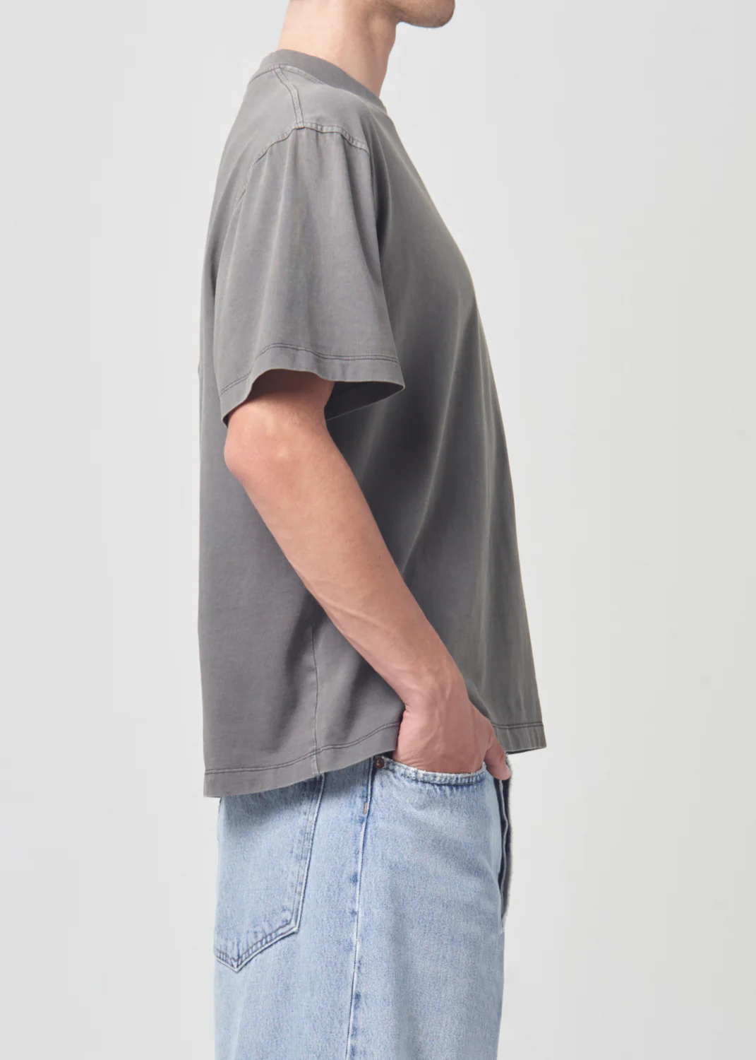 Asha Mock Neck Tee in Flint - Image 6