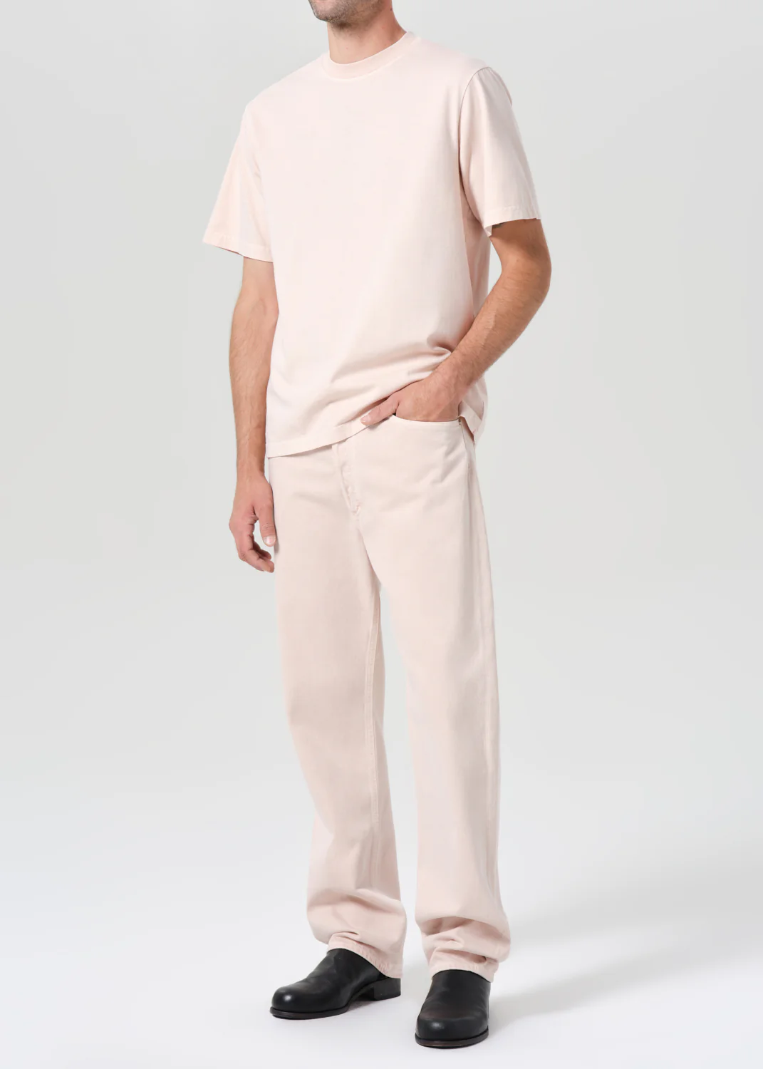 Asha Mock Neck Tee in Foundation - Image 5