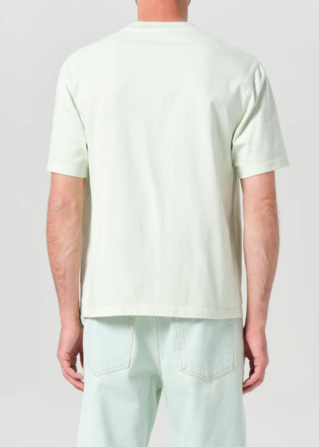 Asha Mock Neck Tee in Mint Cream - Image 4