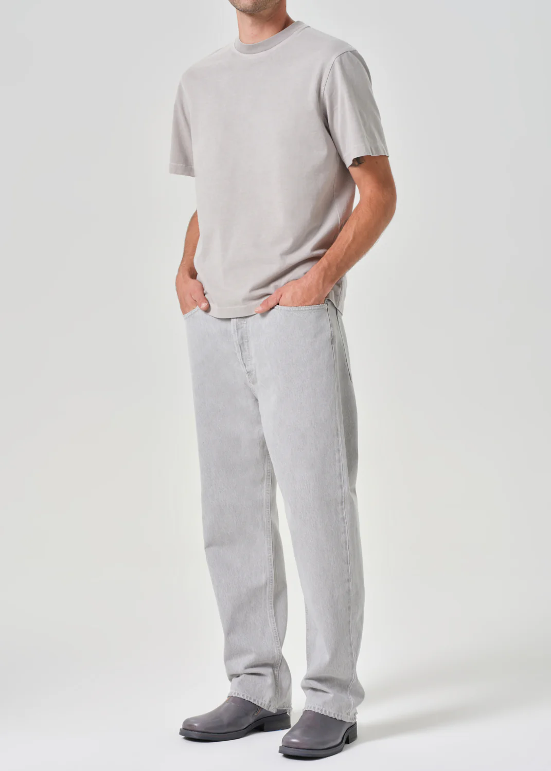 Asha Mock Neck Tee in Reflect - Image 4