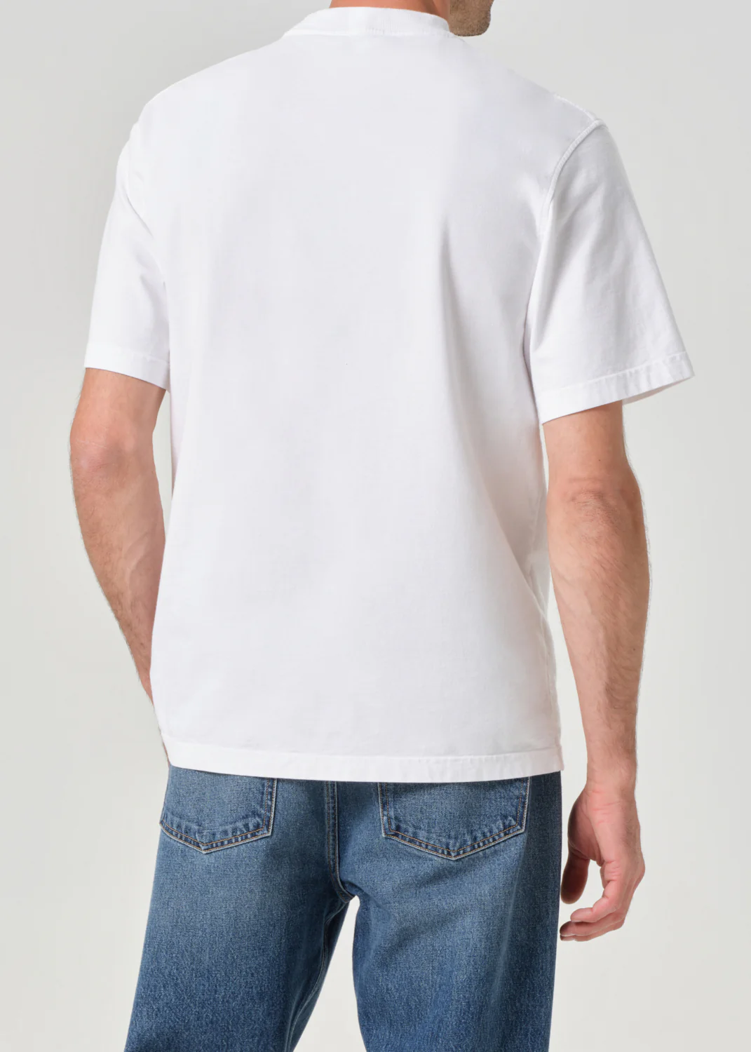 Asha Mock Neck Tee in White - Image 4