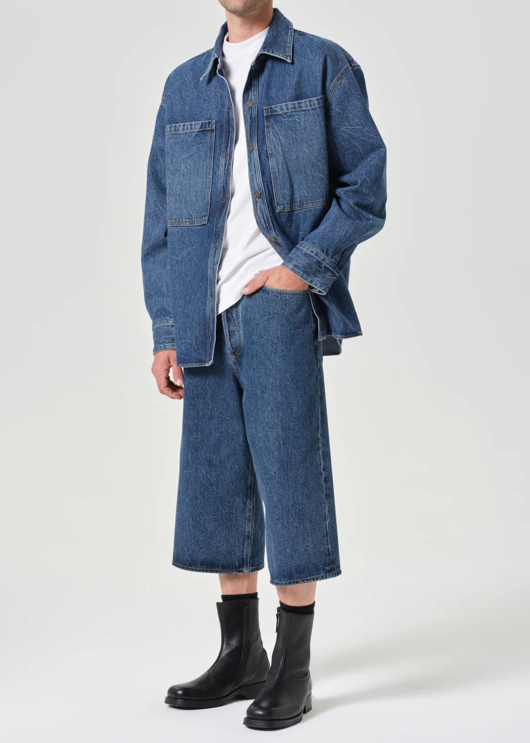 Atticus Shirt in Creased Indigo - Image 5