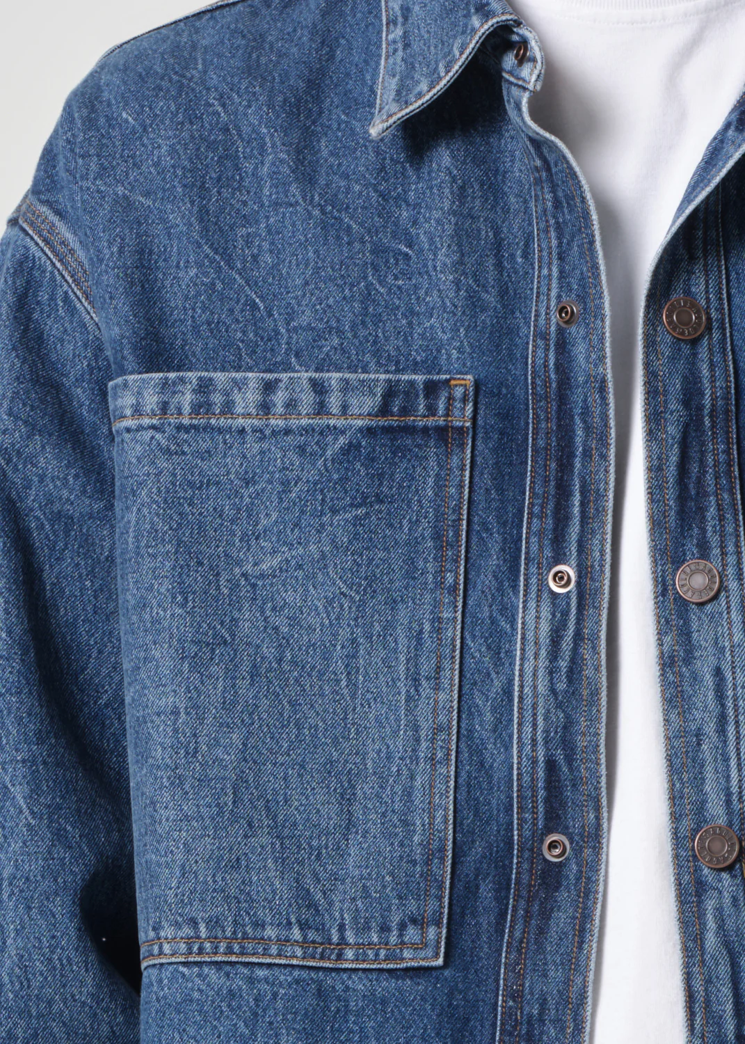 Atticus Shirt in Creased Indigo - Image 6