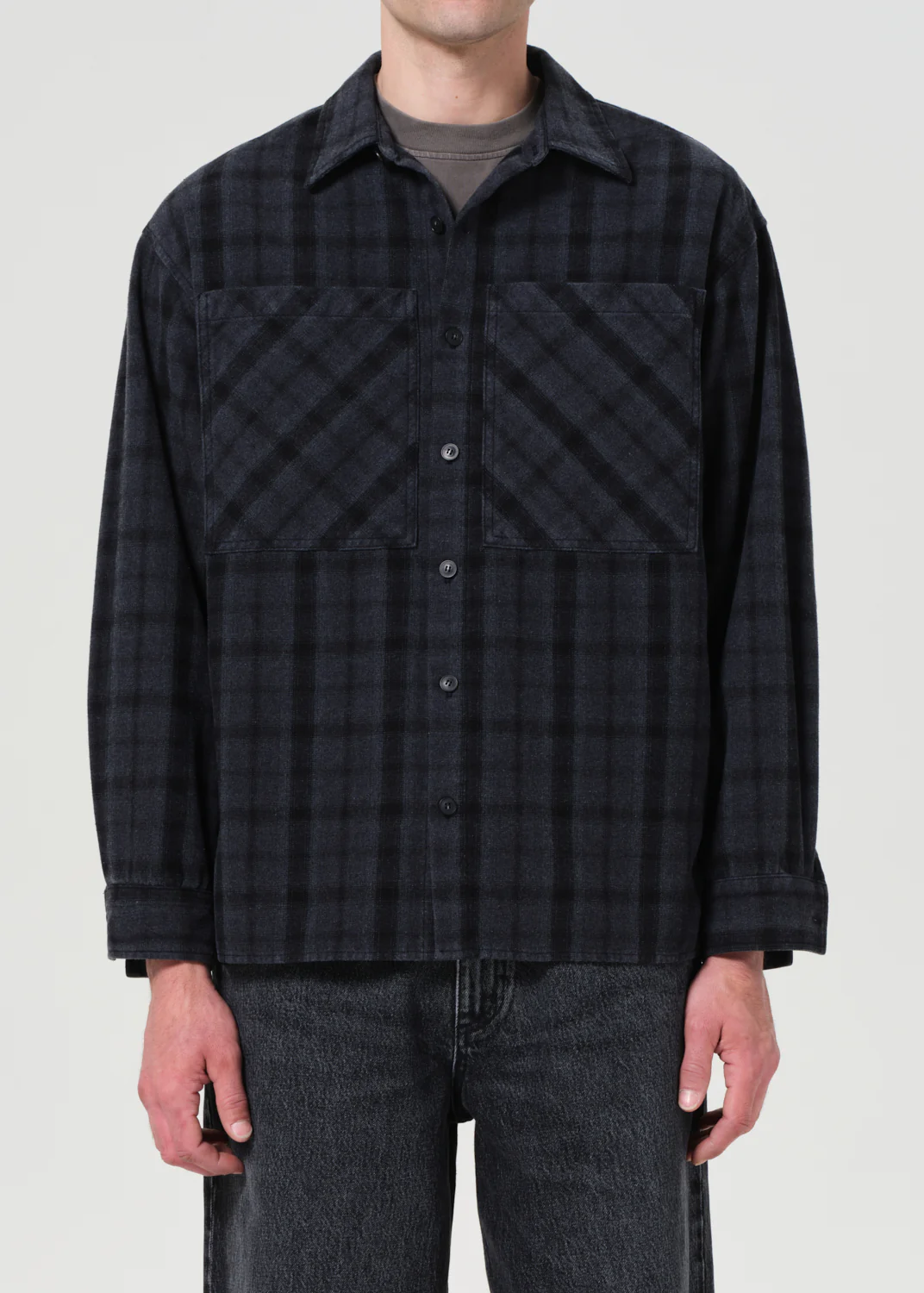 Brennan Shirt in Umbra Check/Mirage - Image 3