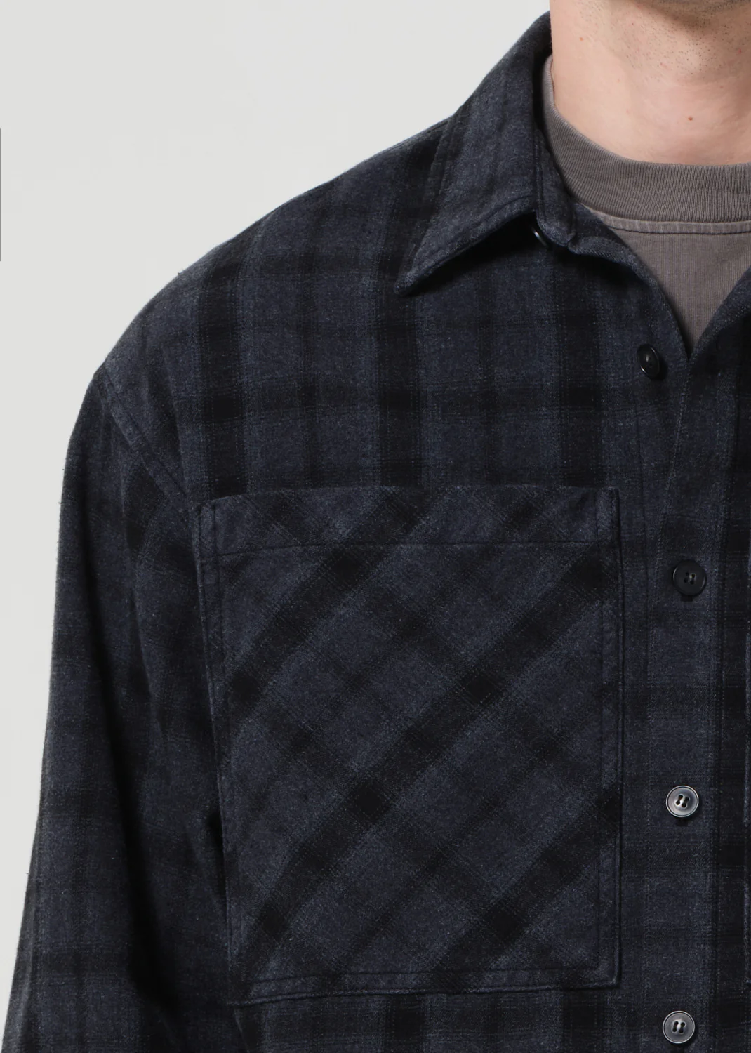 Brennan Shirt in Umbra Check/Mirage - Image 6