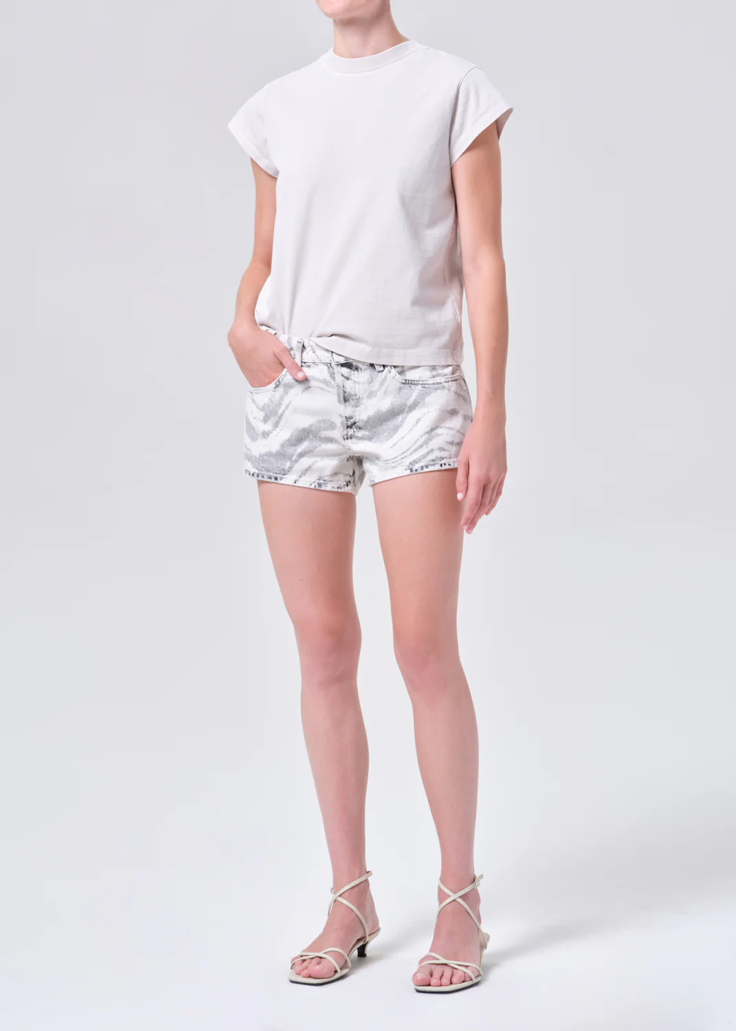 Bryce Cap Sleeve Tee in Bone - Image 4