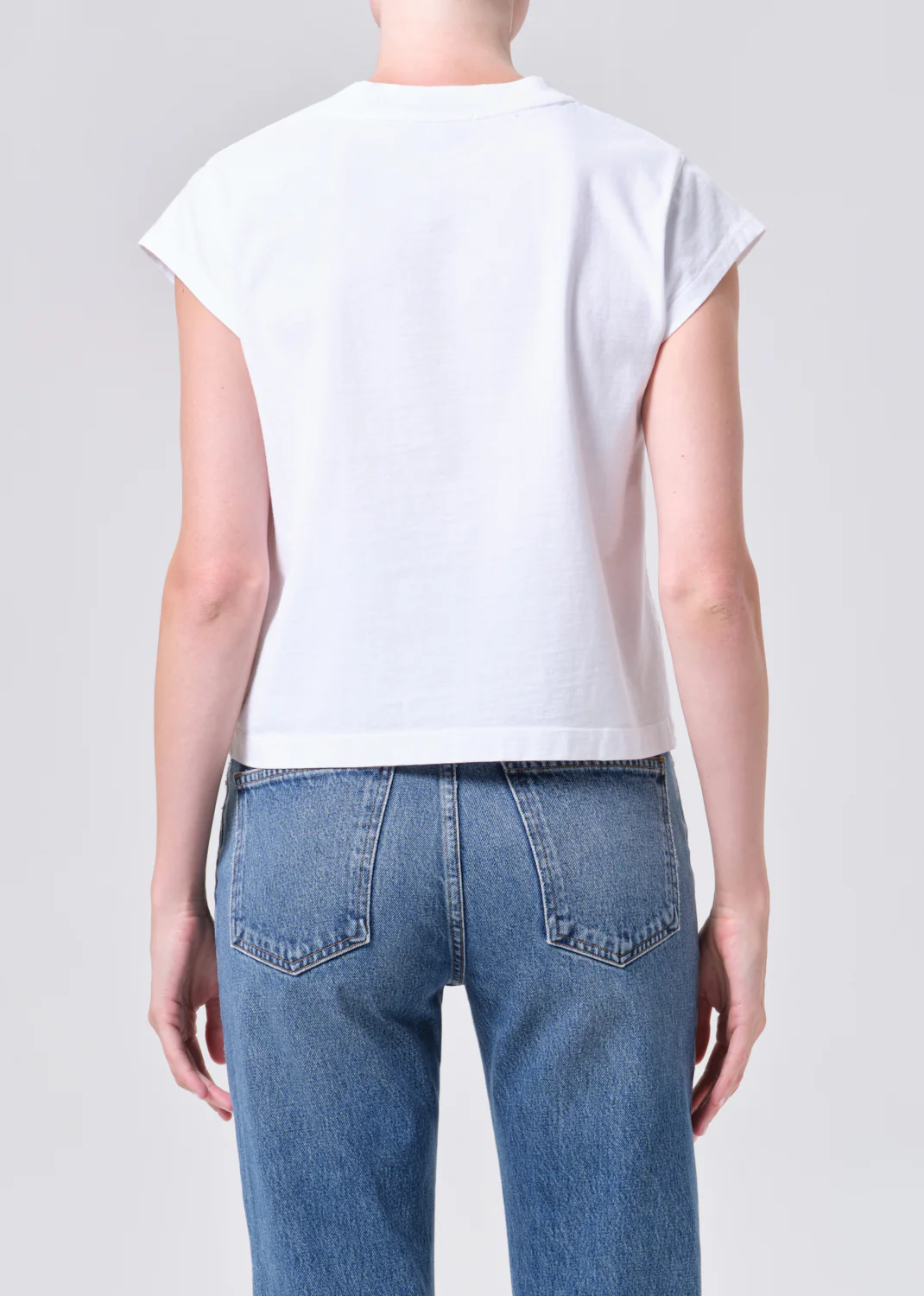 Bryce Cap Sleeve Tee in White - Image 3