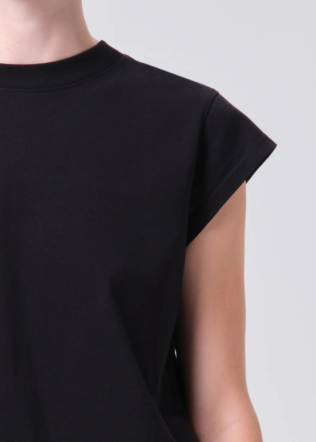 Bryce Cap Sleeve Tee in Black - Image 5