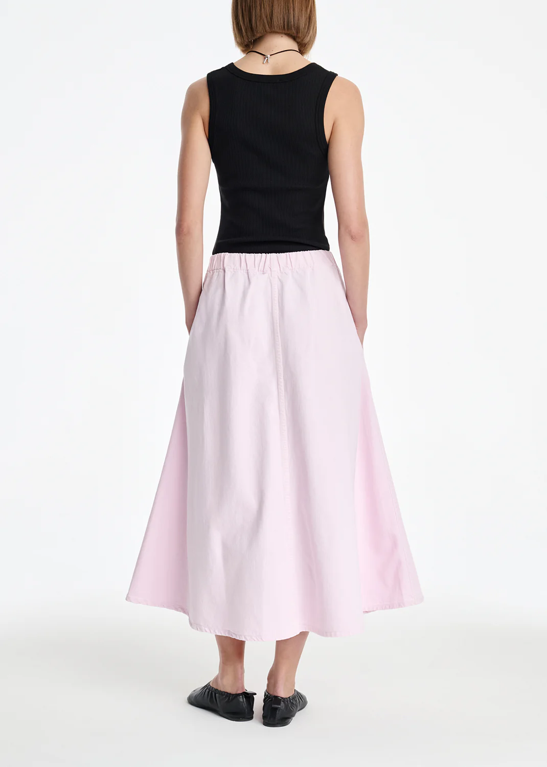 AGOLDE x MARIA MCMANUS Circle Skirt (Flyweight) in Stone Wash Powder Pink - Image 4