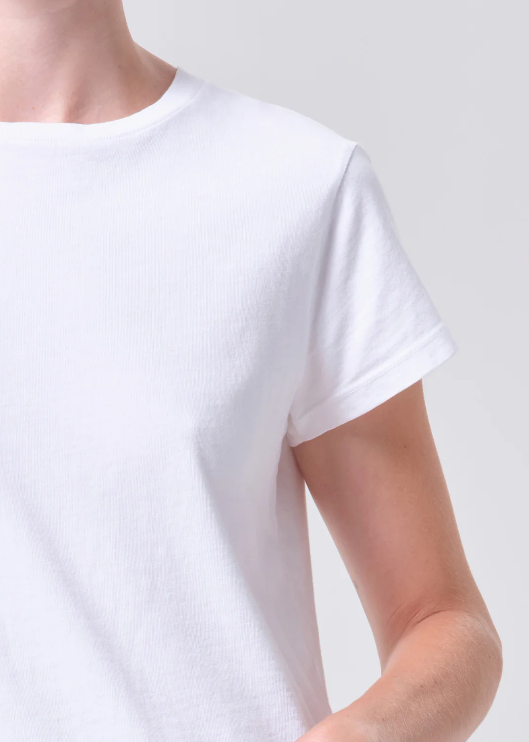 Adine Shrunken Tee in White - Image 5