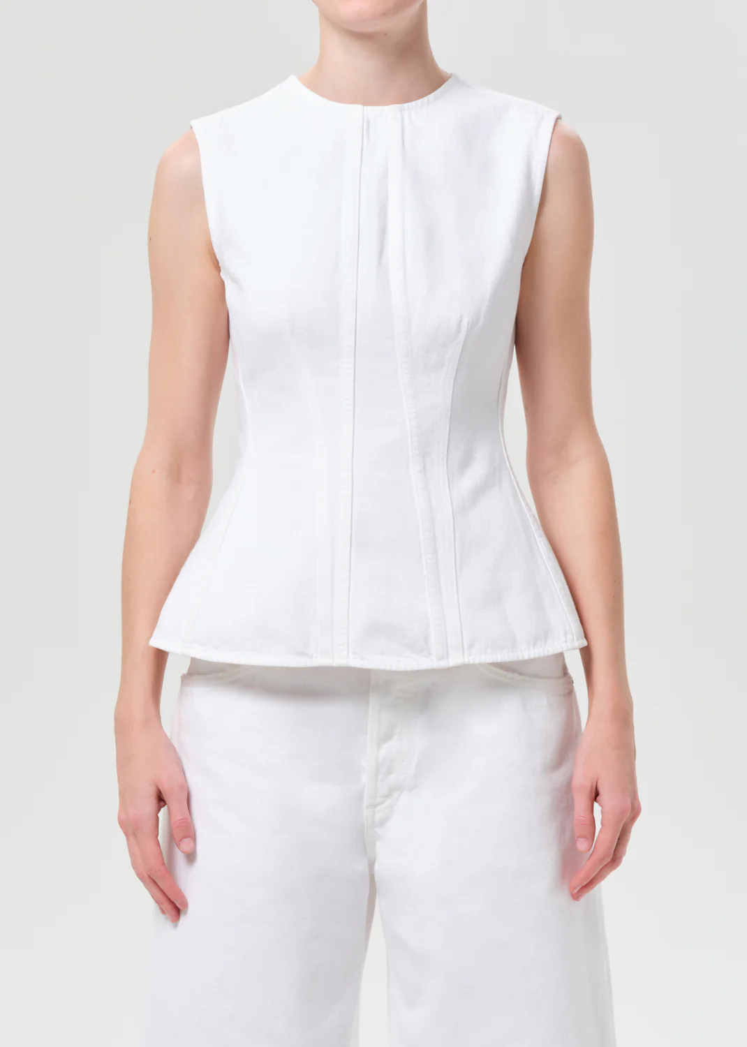 Corbin Denim Shell Shirt in Marshmallow