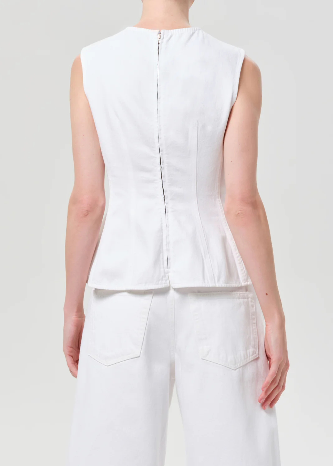 Corbin Denim Shell Shirt in Marshmallow - Image 4