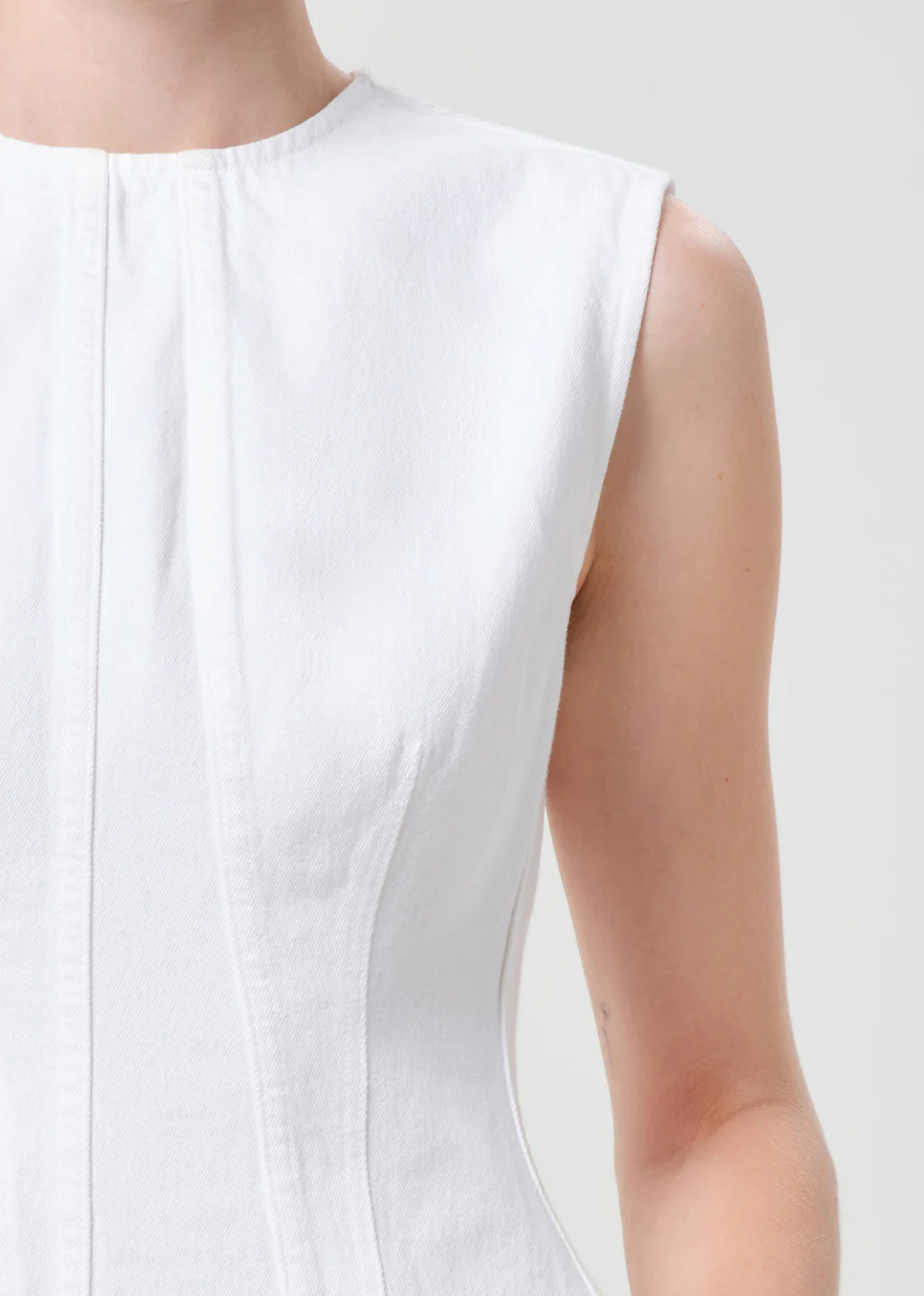 Corbin Denim Shell Shirt in Marshmallow - Image 6