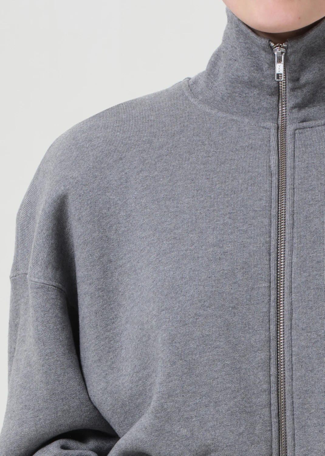 Darby Zip Up in Grey Heather - Image 5