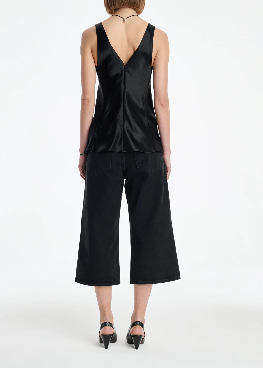 AGOLDE x MARIA MCMANUS Deep V Tunic in Black - Image 4