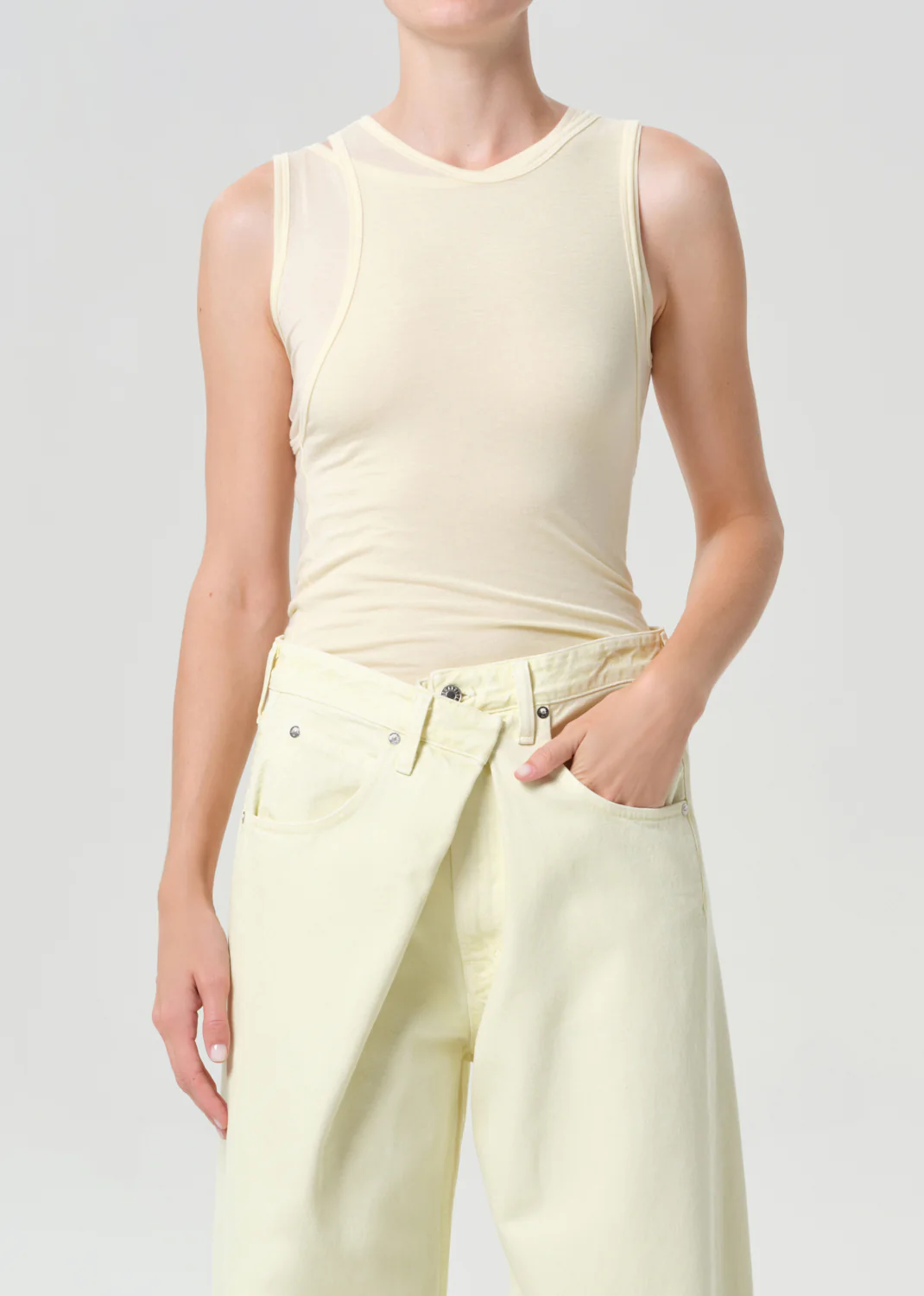 Finch Tank in Lemon Drop