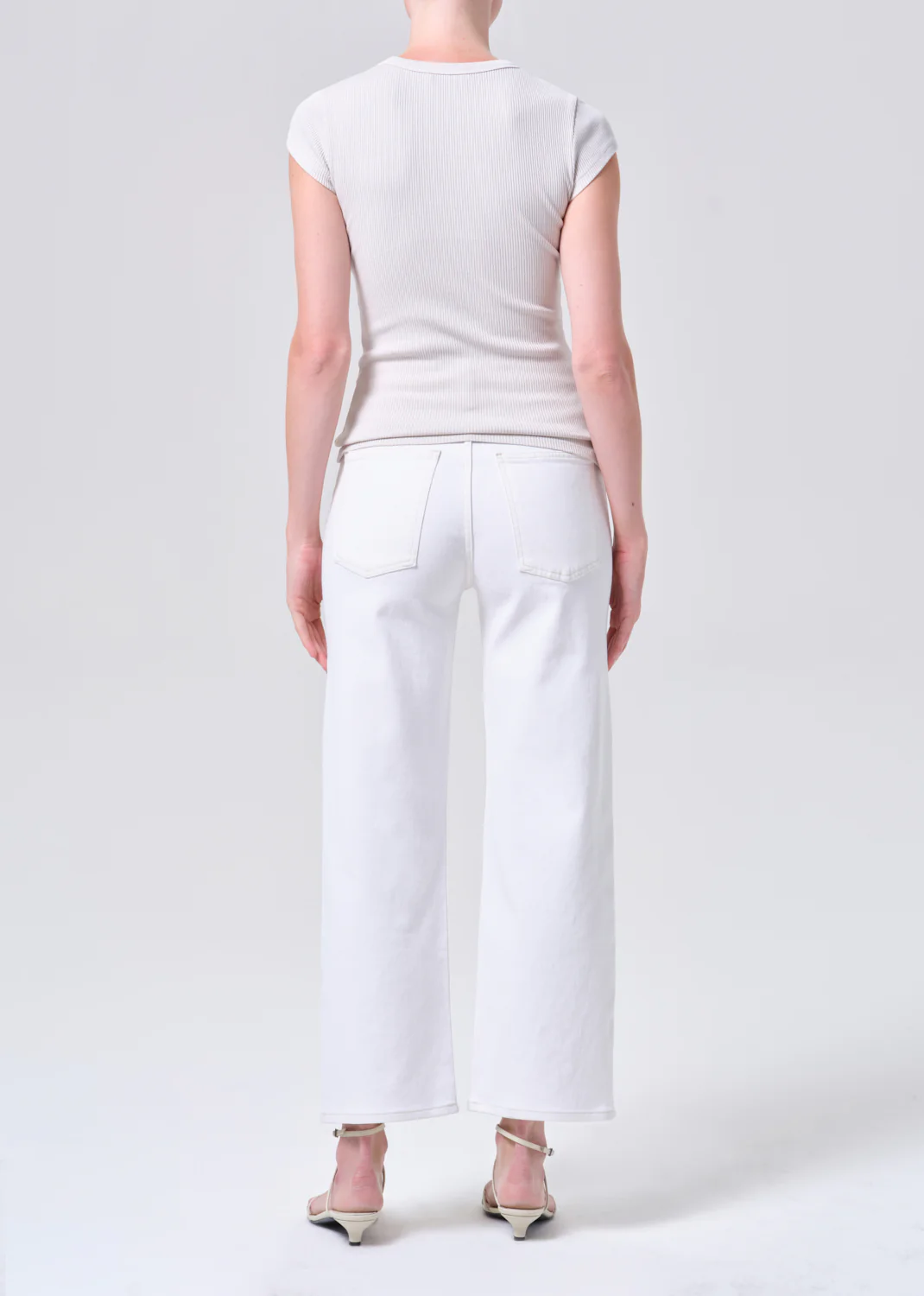 Harper Crop Jean (Comfort Stretch) in White Wash - Image 2